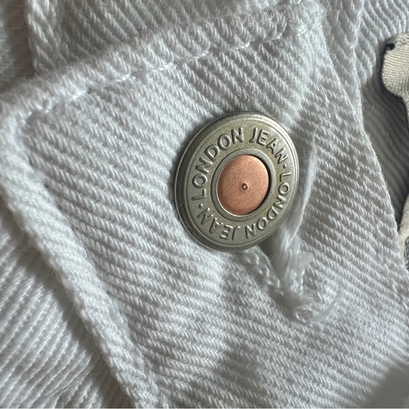 Vintage White 100% Cotton Slim Straight Leg Jeans Sz: 4 (26) - Picture 8 of 12